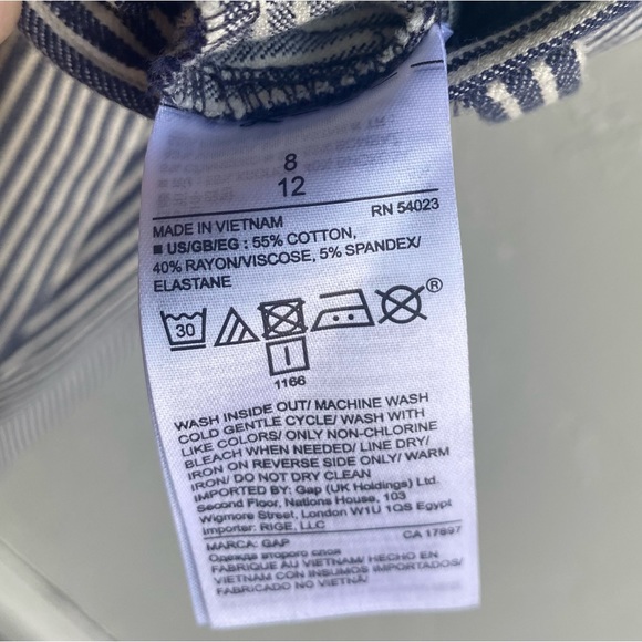 NWOT Gap Striped Skinny Ankle Pants Size 8 - Picture 7 of 8